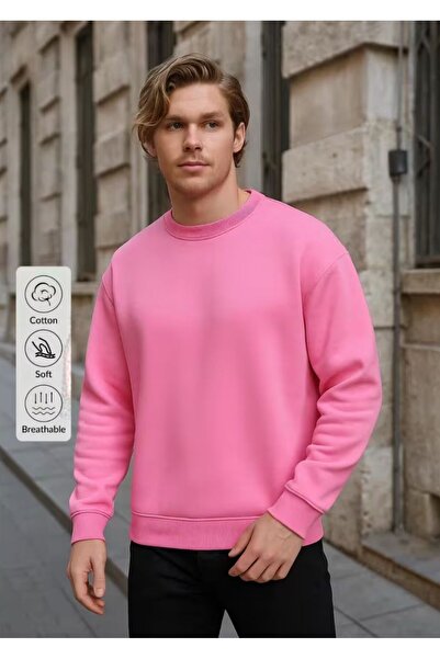 FAVORİST SWEATSHIRT BĂRBAȚI PLAT, BAZIC, CU GÂRĂ BICICLETA