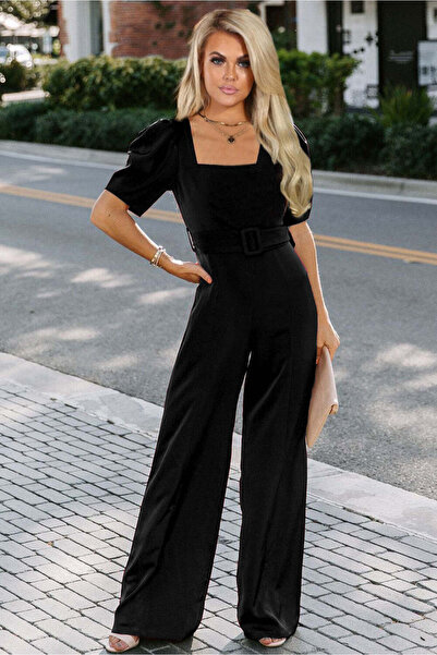 WildFashion Fashion jumpsuit made of elastic velvet material L895-1