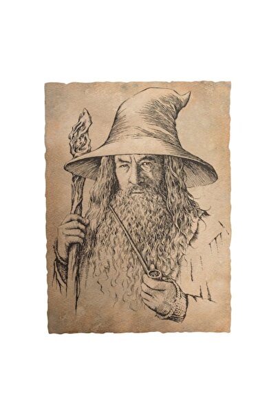 Weta Workshop Poster Stăpânul Inelelor - Portretul lui Gandalf cel Gri (Imprimare artistică)