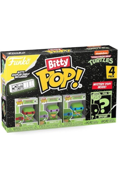 Funko Комплект от 4 Bitty POP! TMNT 8-битови фигурки - Рафаел, Донатело, Леон...
