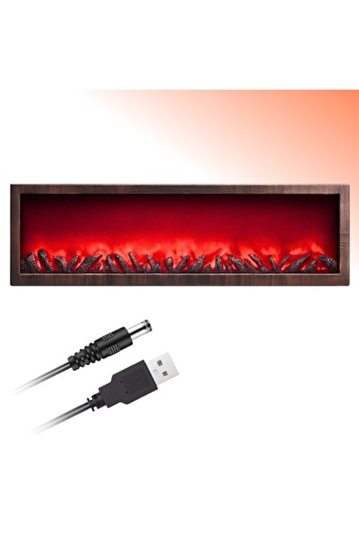 Sanlux Rectangular LED decorative fireplace, warm light, 100x28x12cm, mains or battery powered, indoor