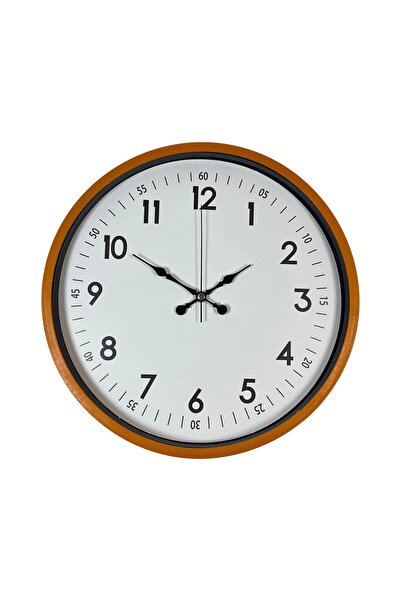 Marsilyan ساعة حائط زنتايم زخرفية برتقالية اللون مقاس 36 سم