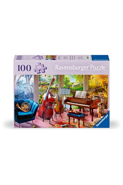 RAVENSBURGER Puzzle for Seniors — Musical Seasons, 100 XL Pieces with Image Template and Cardboard