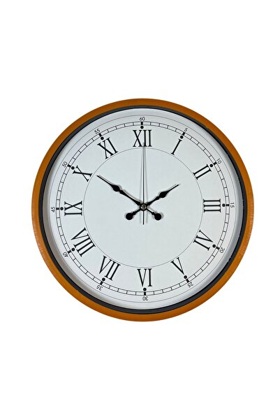 DENİSAM Zentime 36 cm Orange Decorative Wall Clock