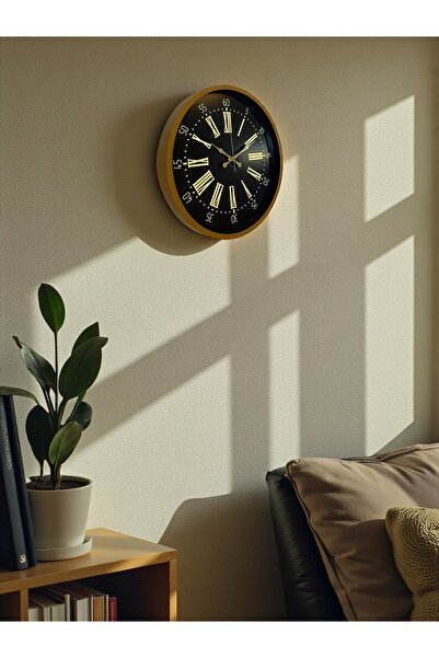 DENİSAM Zentime 36 cm Brown Wall Clock