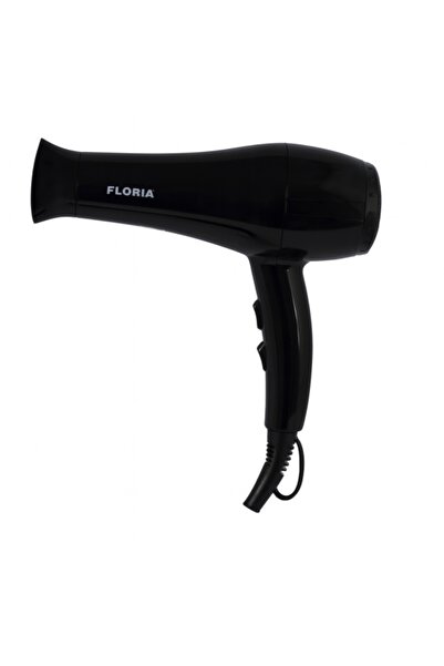 Floria ZLN 8983 Hair Dryer, 1800 W, 2 Speeds, 3 Temperatures, Cold Air, Concentrator, Black