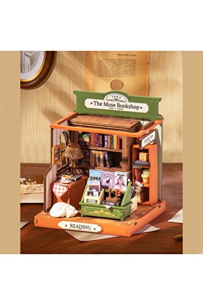 Margoun DIY Mini Building House Micro Kit(Muse Bookshop)-Single pack