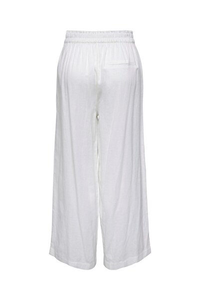 ONLY Onltokyo Hw Linen Blend Pant Pnt Noos Women's White Trousers - 15259590