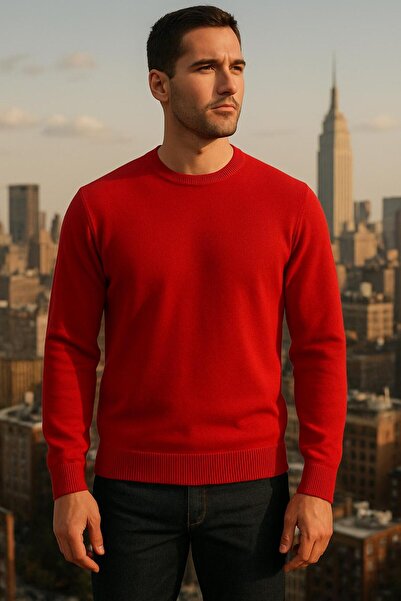Masimar Men's 3-Pack Crew Neck Sweatshirt Cotton Plain Pullover