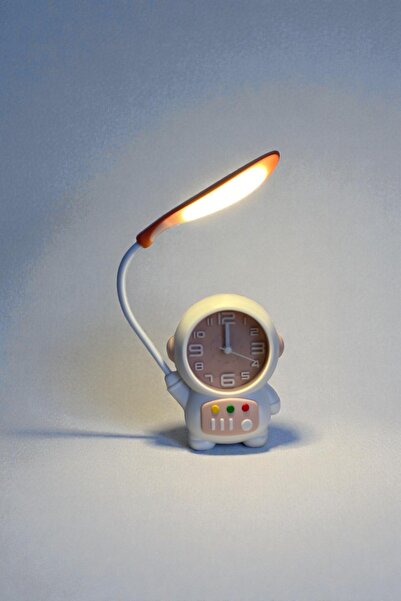 CaactuStore Astronot Tasarımlı Işıklı Şarjlı Masa Saati