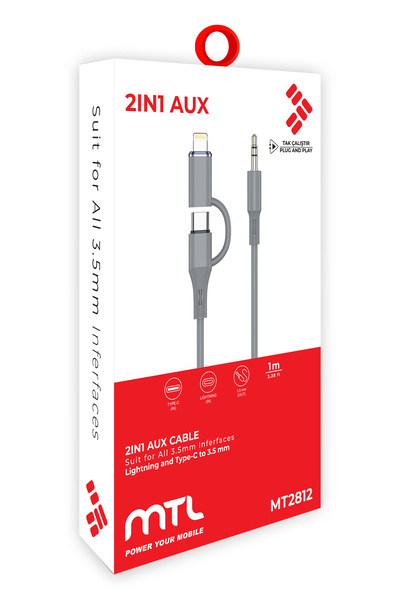 MTL 2 in 1 Aux Cable Lightning and Type-C to 3.5mm