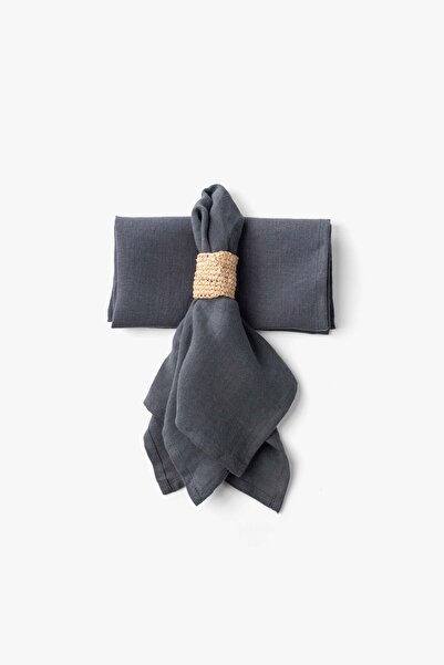 JOJOMIA مناديل تقديم الطعام من قماش الكتان من لونا، عبوة من قطعتين، مقاس 45×45