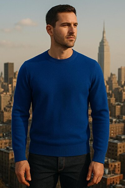 Masimar Men's 3-Pack Crew Neck Sweatshirt Cotton Plain Pullover