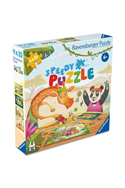 RAVENSBURGER - Interactive Speedy Puzzle with Sound Button, 4 x 35 pieces