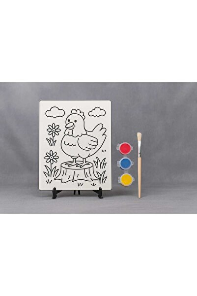 Bebek Özel Children's Wooden Paintable Desktop Model Board with Legs Model 053