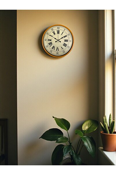 Marsilyan Zentime 36 cm Orange Decorative Wall Clock