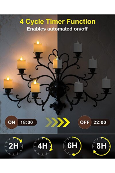 SoulBay Flameless Rechargeable Candles, 6pcs Votive with Charging Base & Remote