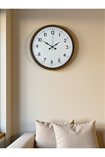 Hangora ساعة حائط زنتايم 36 سم بني ديكور