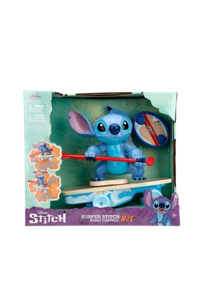 Disney Păpușă Stitch cu placă de surf și telecomandă, vinil, 3 ani