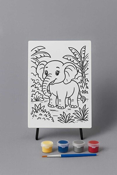 Bebek Özel لوحة نموذجية خشبية قابلة للطلاء للأطفال مع حامل موديل 014