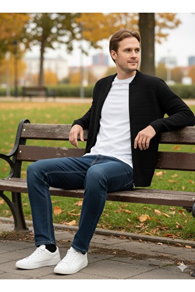 ModaPlaza Ανδρική ζακέτα με φερμουάρ 500