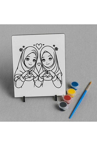 Bebek Özel لوحة نموذجية خشبية قابلة للطلاء للأطفال مع حامل موديل 047