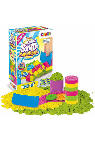CRAZE Set de joacă cu nisip kinetic neon - Nisip magic