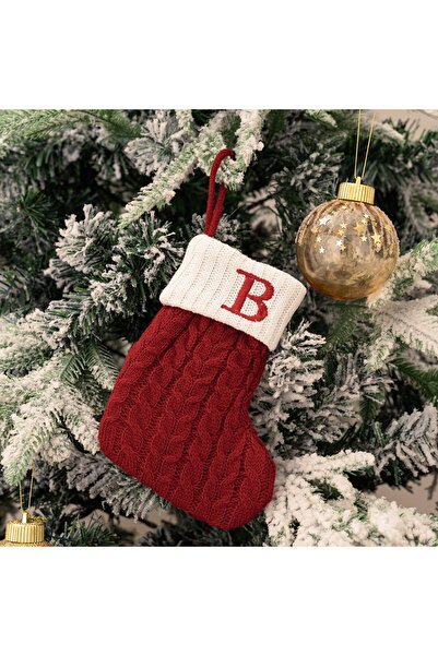 OEM 2 Cute Letter - Christmas Socks - Creative Christmas Tree Hangers - Christmas Tree Wire Knitted Sock