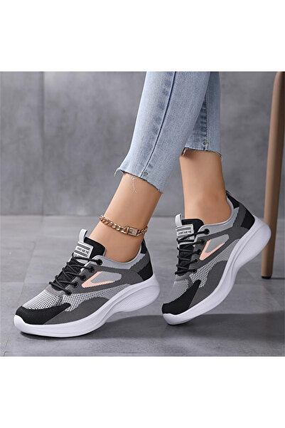 SOSENFER 跑步鞋女。舒适百搭户外轻便透气慢跑女鞋,时尚运动休闲鞋女