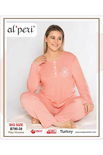 Freshness Alperi B790-38 Battal Women's Long Sleeve Pajama Set