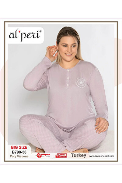 Freshness Alperi B790-38 Battal Women's Long Sleeve Pajama Set