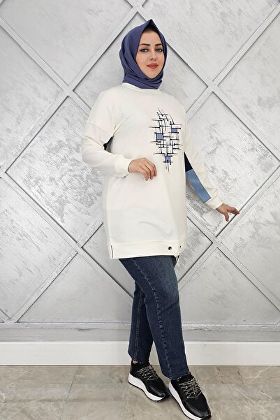 PYS KADIN BASKI DETAYLI TESETTÜR TUNİK