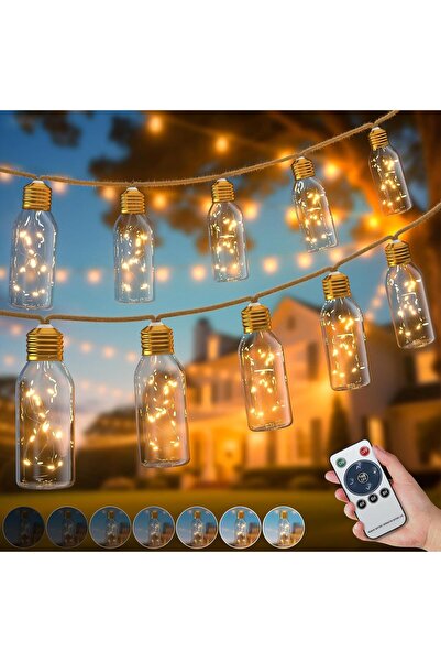 SoulBay LED String Lights with Remote, 19.7 ft USB Rechargeable Waterproof Rope Lights