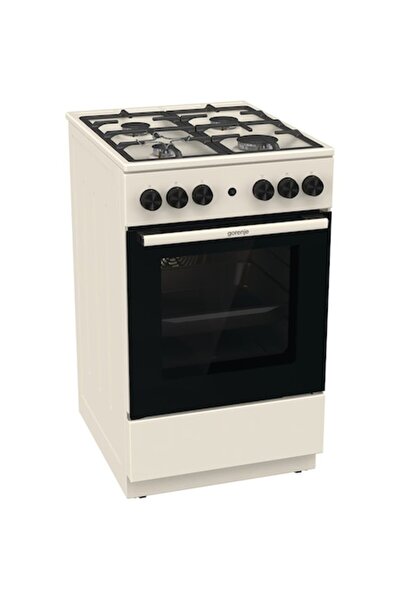 Gorenje GG5A12BEF Gas Cooker, 4 Burners, 50 cm, Beige