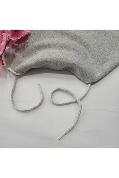Kaf Kumaş Şeffaf Uçlamalı 138 cm Gri Kordon Bağcık | Sweatshirt-Eşofman İpi 1...