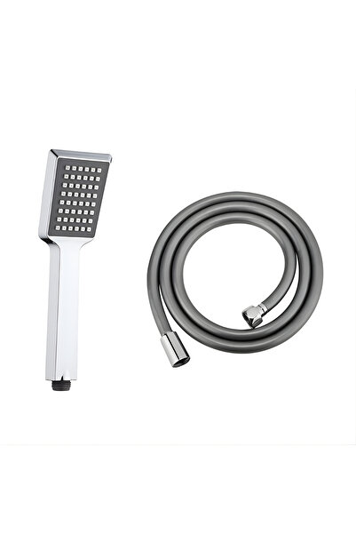 MegaVitrin Tema Arya Shower Head + Vera Pvc Shower Hose 150 cm Set |   Durable Single Function Bathroom Accessory
