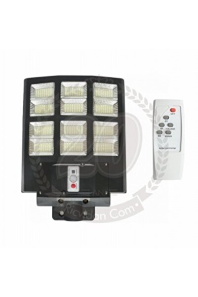 Breckner Germany Lampă solară LED de 600W cu panou solar de 18W, LiFePO4 3.2V/15Ah, 6500K, 2090 lm, senzor de mișcare, telecomandă,