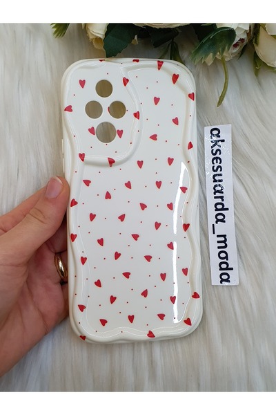 ZB Aksesuarda Moda Honor 200 Compatible Red Hearts Printed Patterned Case