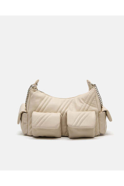 REDTAG Women Beige Embellished Messenger Bag