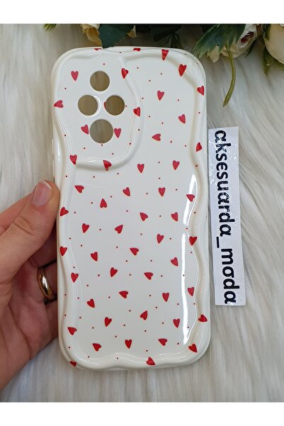 ZB Aksesuarda Moda Honor 200 Compatible Red Hearts Printed Patterned Case