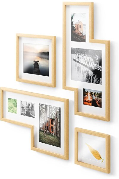 umbra Gallery Collage Picture Frame Set, Natural, Set Of 4