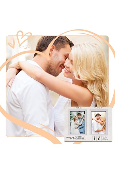 EWEIS Wedding & Anniversary Picture Frame for Couples, 4x6