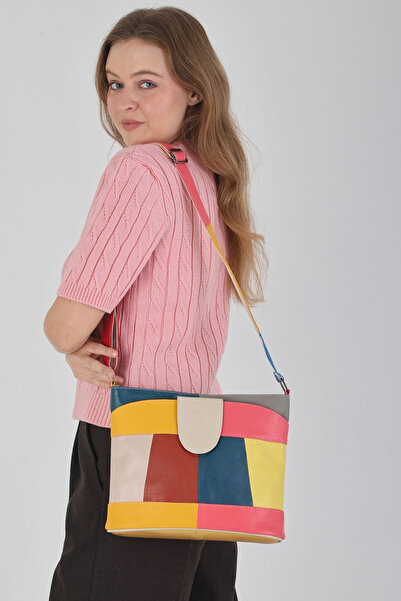 Erzeno Genuine Leather Multi-Compartment Crossbody Women's Shoulder Bag