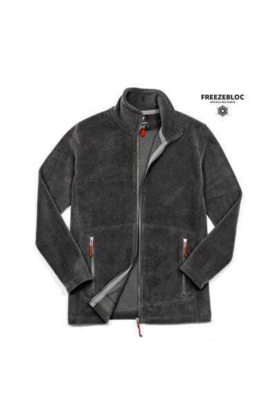 Cottonland Women's Scarlett Regular Fit Zip-Up Polar Fleece Jacket Gray