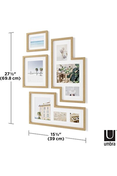 umbra Gallery Collage Picture Frame Set, Natural, Set Of 4