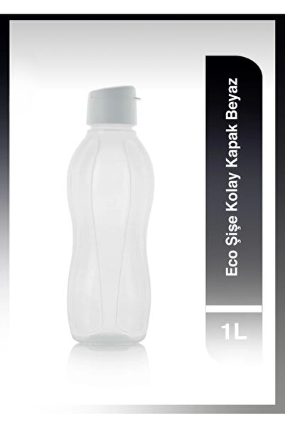 Plus Eco Bottle - 1Lt/ White - Easy Open Lid