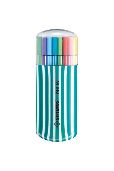 Stabilo Stilou 68, set de 20 de culori, zebră turcoaz