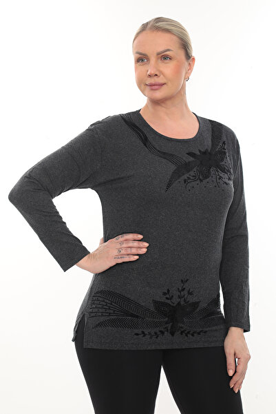 AfifeCOLLECTİON Wool Viscose Blouse Mother Blouse Printed