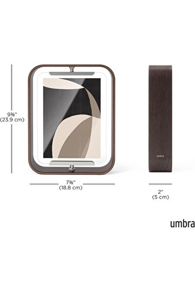 umbra Bellwood Desk Frame 5" x 7", Aged Walnut