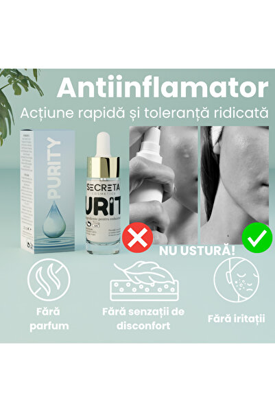 SECRETA Purity, Face Serum 20ml – For Pimples, Post-Acne Spots, Redness and Blemishes